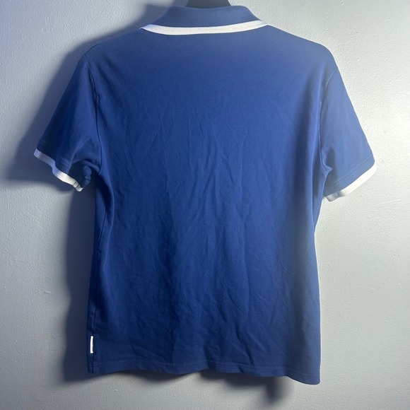 AX Armani Exchange Mens Blue Polo Shirt Short Sleeve Embroidered Logo Size S - Picture 2 of 8